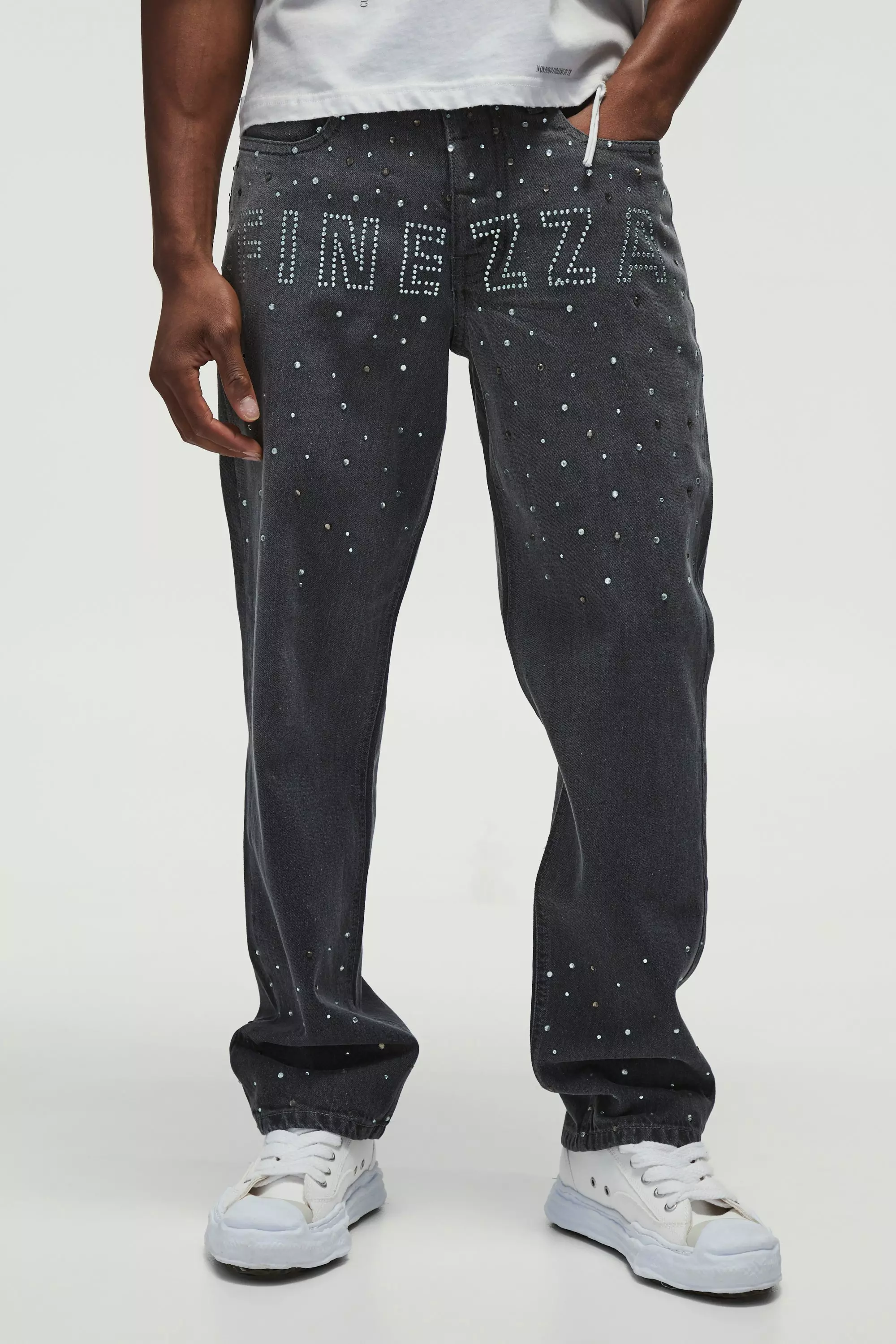 PEOPLESTYLE] Multi-pocket wide leg casual jeans NA1096
